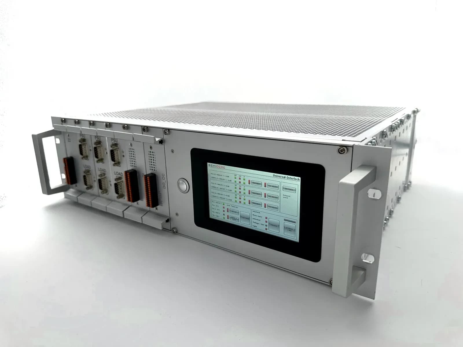 Live test rack with operator terminal from Semicore production