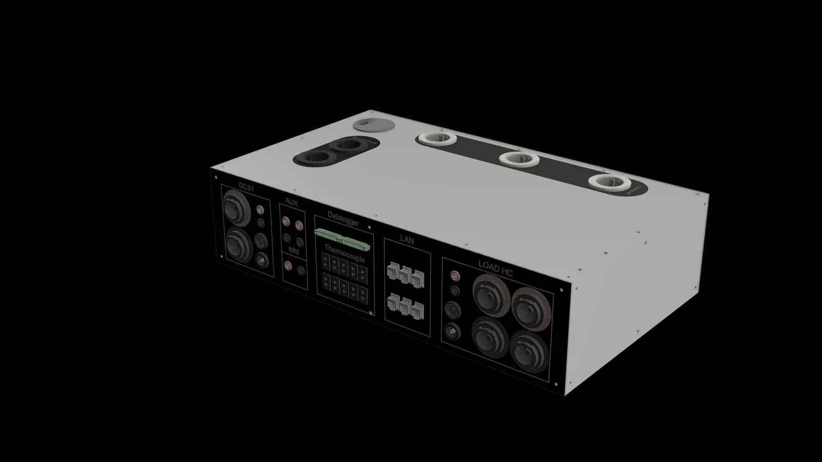 Connection box with connector panel