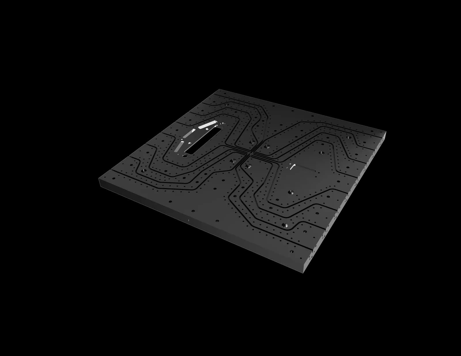 Micromechanical structure with milled channel geometries