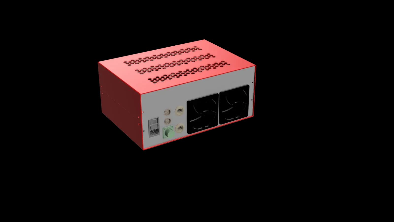 Power supply unit in a 19-inch housing
