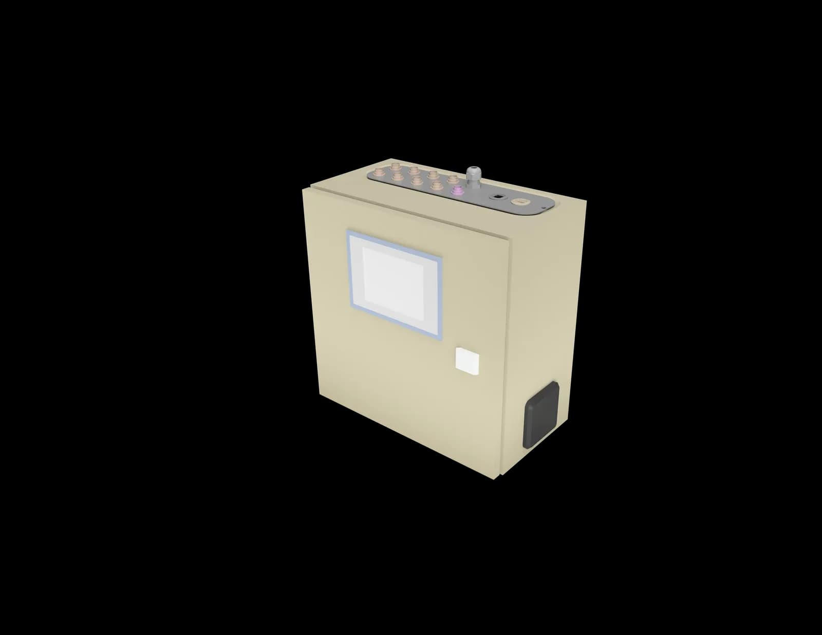 Control enclosure with display and operating panel